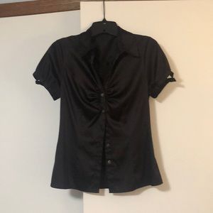 Black and purple blouse